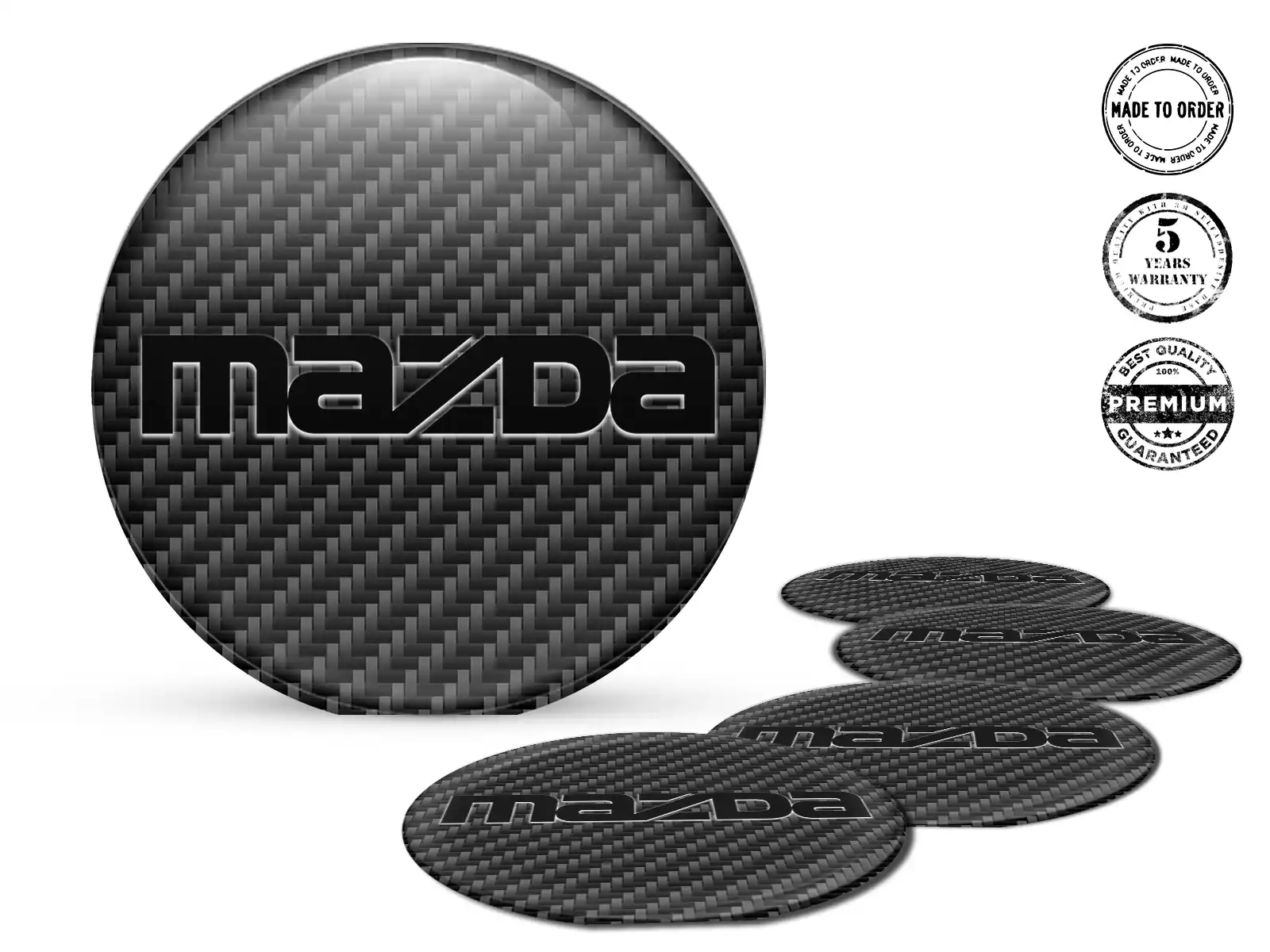 Mazda Emblemas de Rueda Estilo Etiquetas de Cúpula Alta Calidad